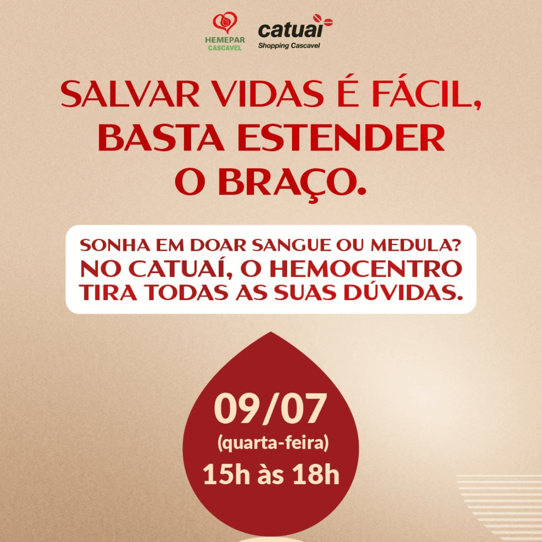 Ação hemocentro e catuai